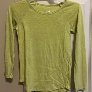 lime green neon long sleeved justice shirt size 8